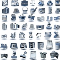 bluegray icon daquan vector