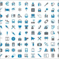 bluegray simple icon vector