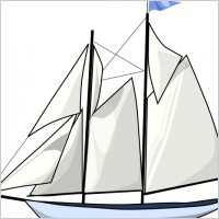 Boat Sail Sideways clip art