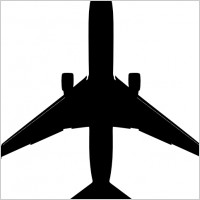 Boeing Plane Silhouette clip art