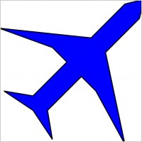 Boing Blue Freight Plane Icon clip art