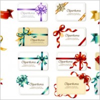 bow ribbon card vector