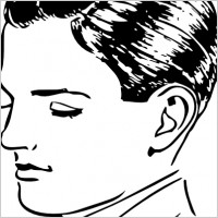 Boys Side Part clip art