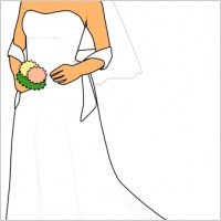 Bride White Dress clip art