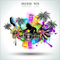 brilliant dynamic musical elements 03 vector