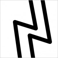 Broken Down Arrow Outline clip art