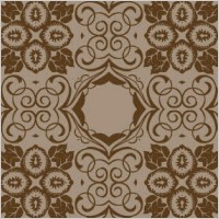 Brown seamless floral wallpaper