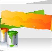 brushes and paint vector