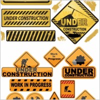 building and construction icons vector