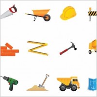 Building and Construction Tools Vector Icon Set