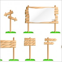 bulletin board signs vector