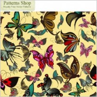 butterflies seamless vector design