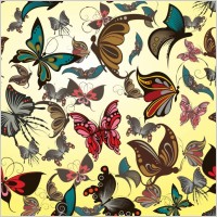 Butterflies Vector Pattern