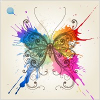 butterfly pattern 02 vector