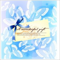 butterfly pattern background card template vector 1