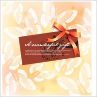 butterfly pattern background card template vector 2