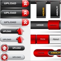 button on the navigation bar web design vector