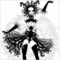 Cabaret Girl Vector