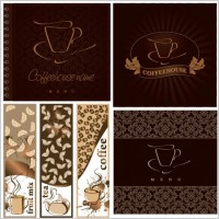 cafe menu cover vector
