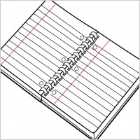 cahier spirale ouvert / open spiral notebook