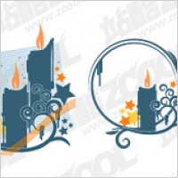 Candles high pattern element vector material