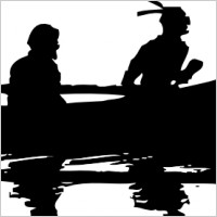 Canoe Silhouette clip art