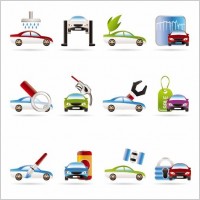 Car Services Vector Icons