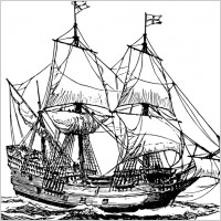 Carrack Ship clip art
