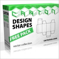 Carton Design Shapes Free Vector Pack