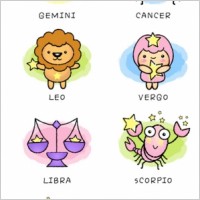 cartoon 12 constellation vector c