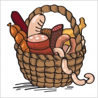 cartoon basket 01 vector