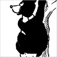 Cartoon Bear Up The Tree clip art