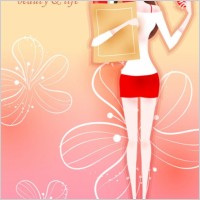 cartoon beauty vector 02