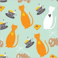 cartoon cat background 04 vector