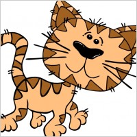Cartoon Cat Walking clip art