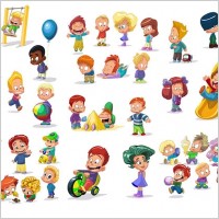 cartoon children vector