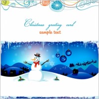 cartoon christmas background vector