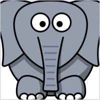 Cartoon Elephant clip art Free vector in Open office drawing svg ( .svg