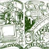 cartoon handpainted 03 vector