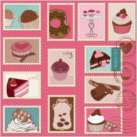 cartoon illustration stamp 01 vector