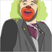 Cartoon Laughing Clown clip art