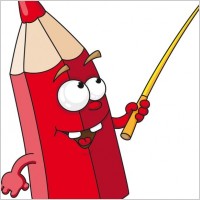 cartoon pencil 01 vector
