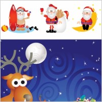 cartoon santa claus vector