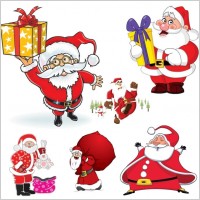 cartoon santa claus vector