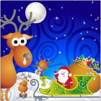 Cartoon Santa Vector Illustration