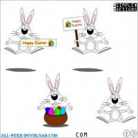 Cartoon Style Easter Bunny