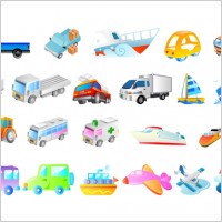 Vector cartoon transport vehicles Free vector for free download about