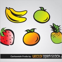Cartoonish Fruits Vector