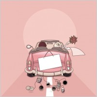cartoonstyle wedding elements 03 vector