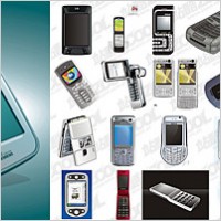 cdr format of the mobile phone vector material